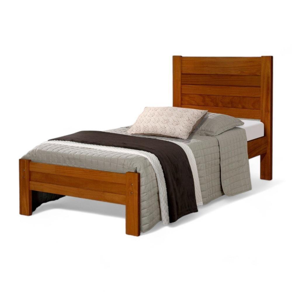 Cama Solteiro Lara Castanho Com Colchão Atraente - 3