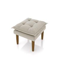 Poltrona Decorativa Amamentação Reforçada E Puff Mavie Suede bege - 7