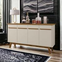 Aparador 04 Portas Opala Cinamomo E Off White Bechara - 1