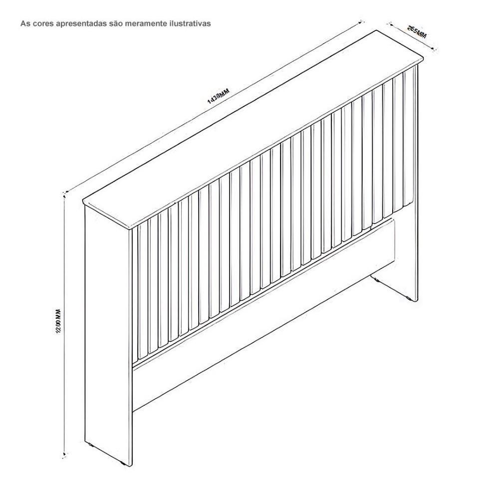 Cabeceira Box Ripada Detroit Queen Nature Tebarrot - 3