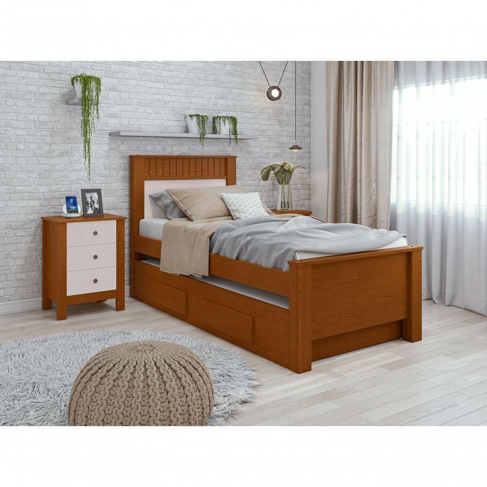 Cama Solteiro Bibox 2 Gavetas Athenas - Lopas Frassino/off White - 8