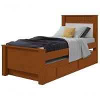 Cama Solteiro Bibox 2 Gavetas Athenas - Lopas Frassino/off White - 1