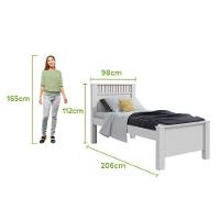 Cama Solteiro Athenas - Lopas Branco. - 2