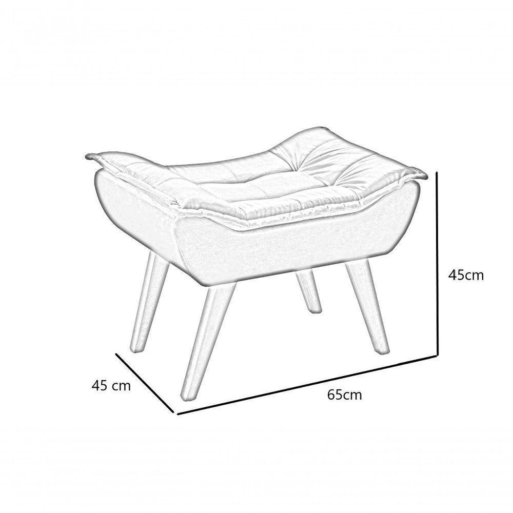Kit Poltrona Opalla Com Puff Moveis D Salla Turquesa - 3