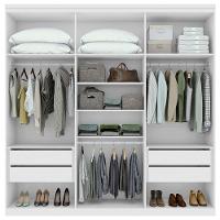Guarda-roupas Casal Alonzo 6 Portas 4 Gavetas Sem Espelho 100% Mdf Com Pés - Lopas Branco - 6