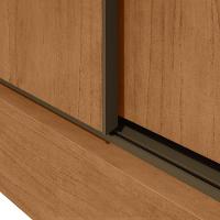 Guarda Roupa Saion 3 Portas Sem Espelho Com Pés - Lopas Amendoa Clean.