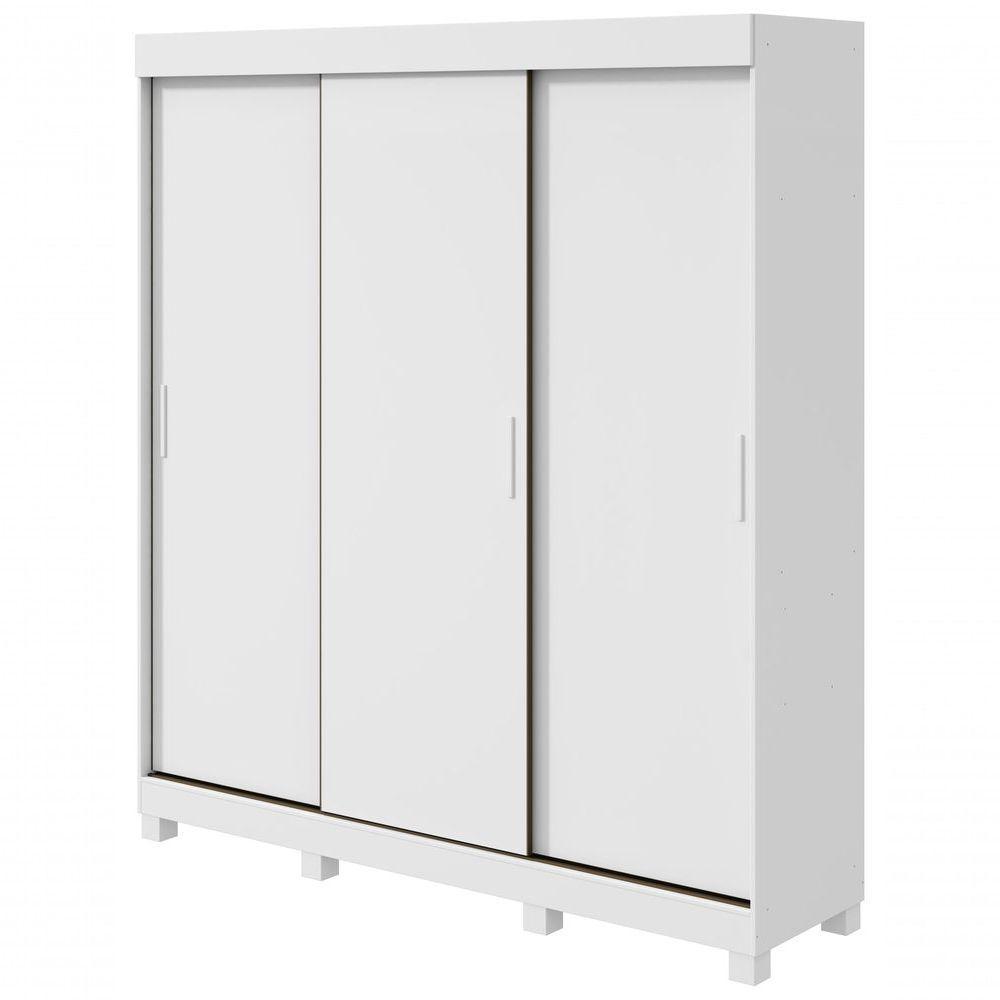 Guarda Roupa Saion 3 Portas Sem Espelho Com Pés - Lopas Branco. - 1