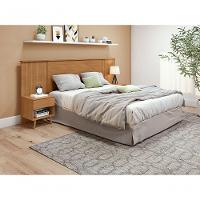 Cabeceira Casal 2 Mesas De Cabeceira Like - Lopas Amendoa Clean - 7