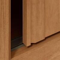 Guarda-roupas Casal Nice 3 Portas 4 Gavetas Flex Com Pés S/ Kit - Lopas Amendoa Clean - 5