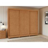 Guarda-roupas Casal Nice 3 Portas 4 Gavetas Flex Com Pés S/ Kit - Lopas Amendoa Clean - 7