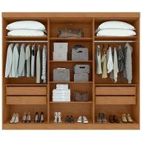 Guarda-roupas Casal Bertha 6 Portas 4 Gavetas Sem Espelho Com Pés - Lopas Amendoa Clean/off White. - 6