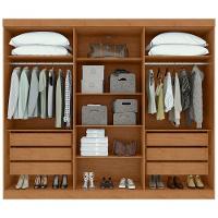 Guarda-roupas Casal Bertha 6 Portas 6 Gavetas Sem Espelho Com Pés- Lopas Amendoa Clean/off White - 6