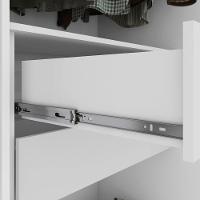 Guarda Roupa Saion 3 Portas Com Pés 1 Porta Glass - Lopas Branco. - 3