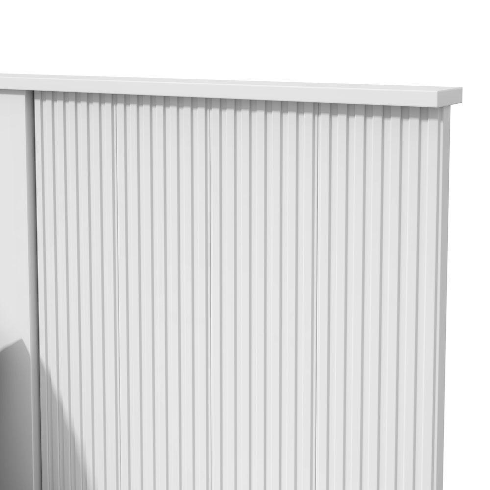 Cabeceira Casal 2 Mesas De Cabeceira Like - Lopas Branco. - 5