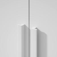 Guarda-roupas Solteiro 4 Portas 2 Gavetas Sem Espelho Com Pés Zeus - Lopas Branco. - 5