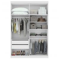 Guarda-roupas 4 Portas 2 Gavetas 100% Mdf Alonzo Sem Espelho E Com Pés - Lopas Branco - 6