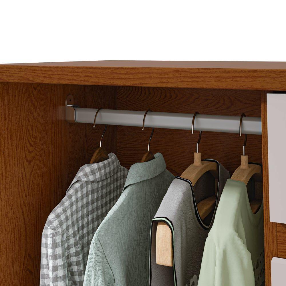 Comoda Sapateira Vedra 7 Gavetas 2 Portas - Lopas Frassino/off White. - 3