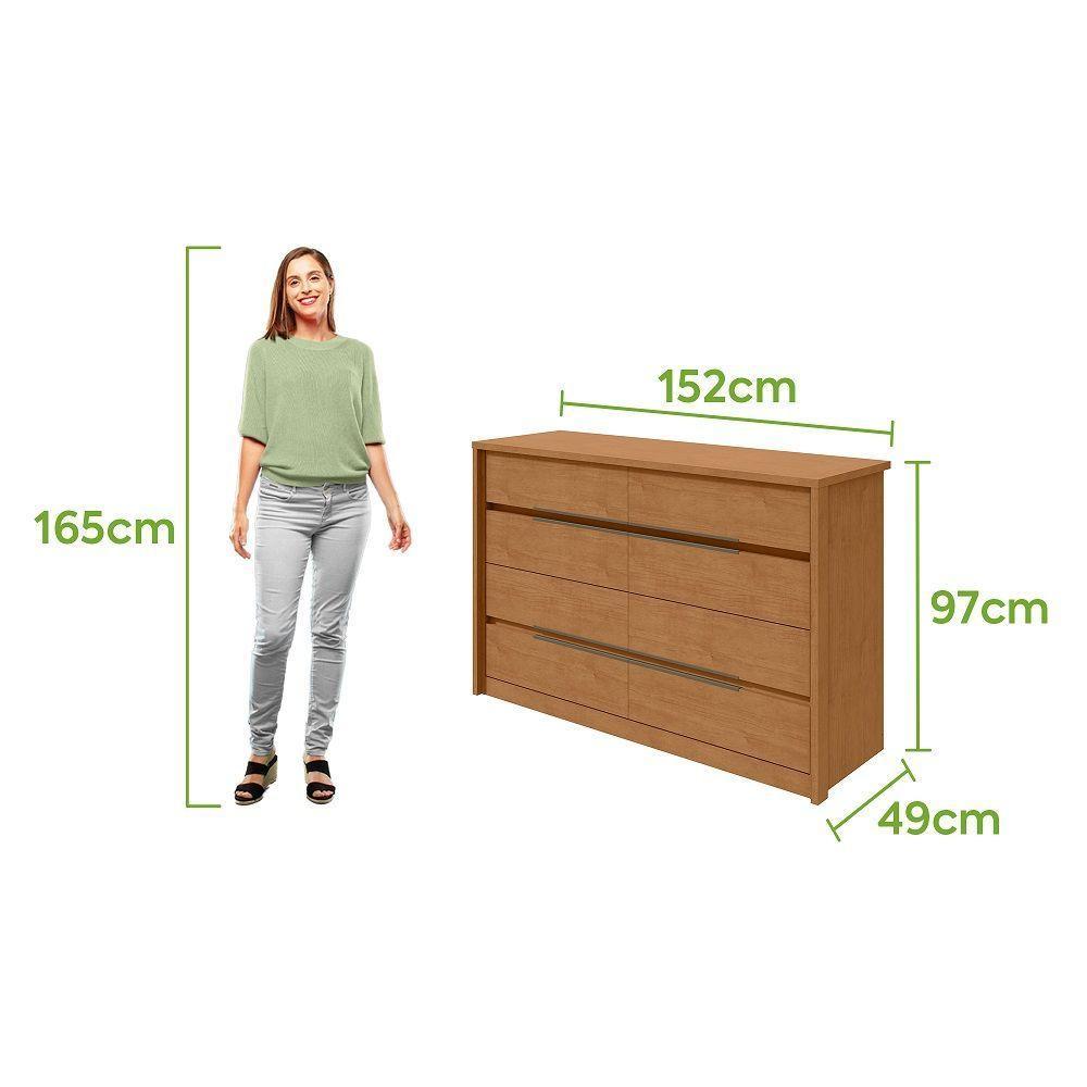 Comoda Urban 8 Gavetas - Lopas Amendoa Clean. - 2