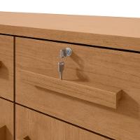 Comoda Toronto 2 Portas 8 Gavetas - Lopas Amendoa Clean. - 3