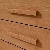 Comoda Toronto 2 Portas 8 Gavetas - Lopas Amendoa Clean. - 5