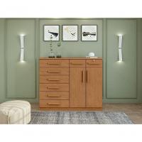 Comoda Toronto 2 Portas 8 Gavetas - Lopas Amendoa Clean. - 7