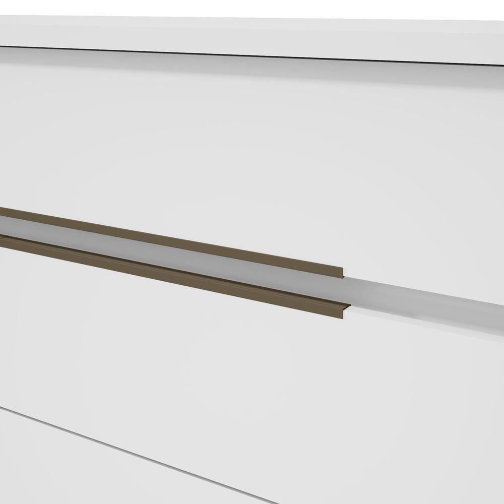 Comoda Urban 8 Gavetas - Lopas Branco. - 4