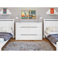 Comoda Urban 8 Gavetas - Lopas Branco. - 6