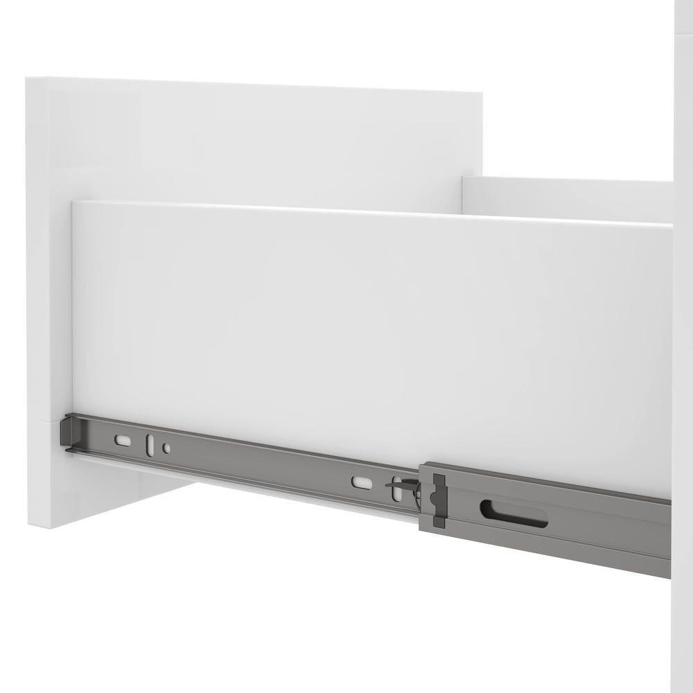 Comoda Sapateira Vedra 7 Gavetas 2 Portas - Lopas Branco. - 6