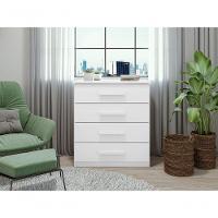 Comoda Baiao 4 Gavetas - Lopas Branco - 7