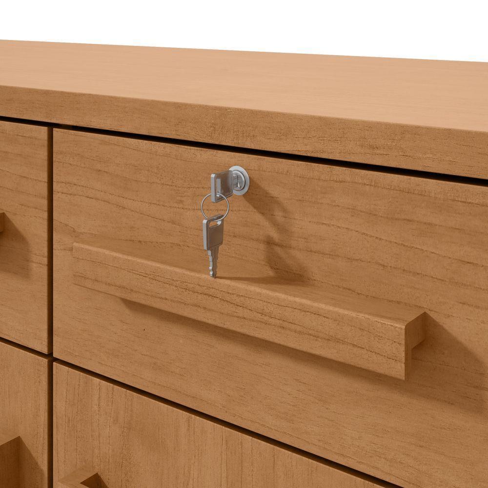 Comoda 1 Porta 6 Gavetas 1 Nicho Da Vinci - Lopas Amendoa Clean. - 3