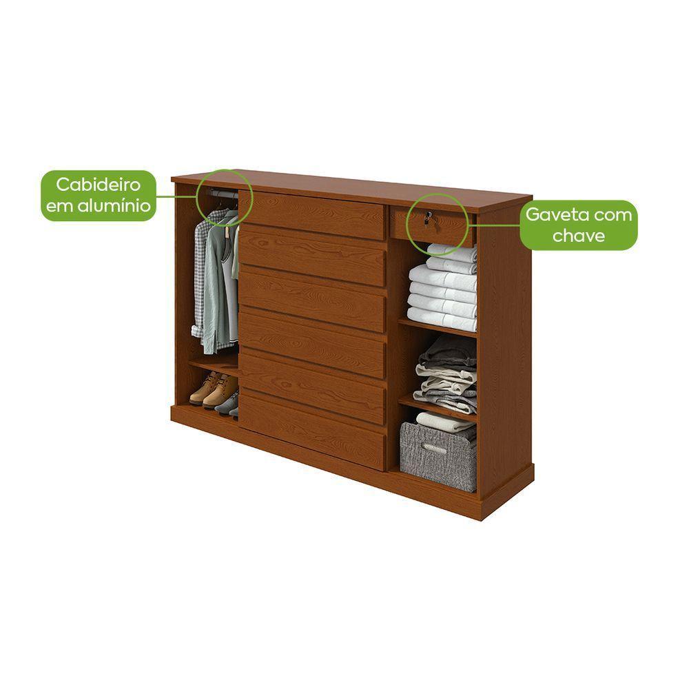 Comoda Sapateira Vedra 7 Gavetas 2 Portas - Lopas Frassino. - 7