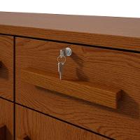 Comoda Toronto 2 Portas 8 Gavetas - Lopas Frassino. - 3