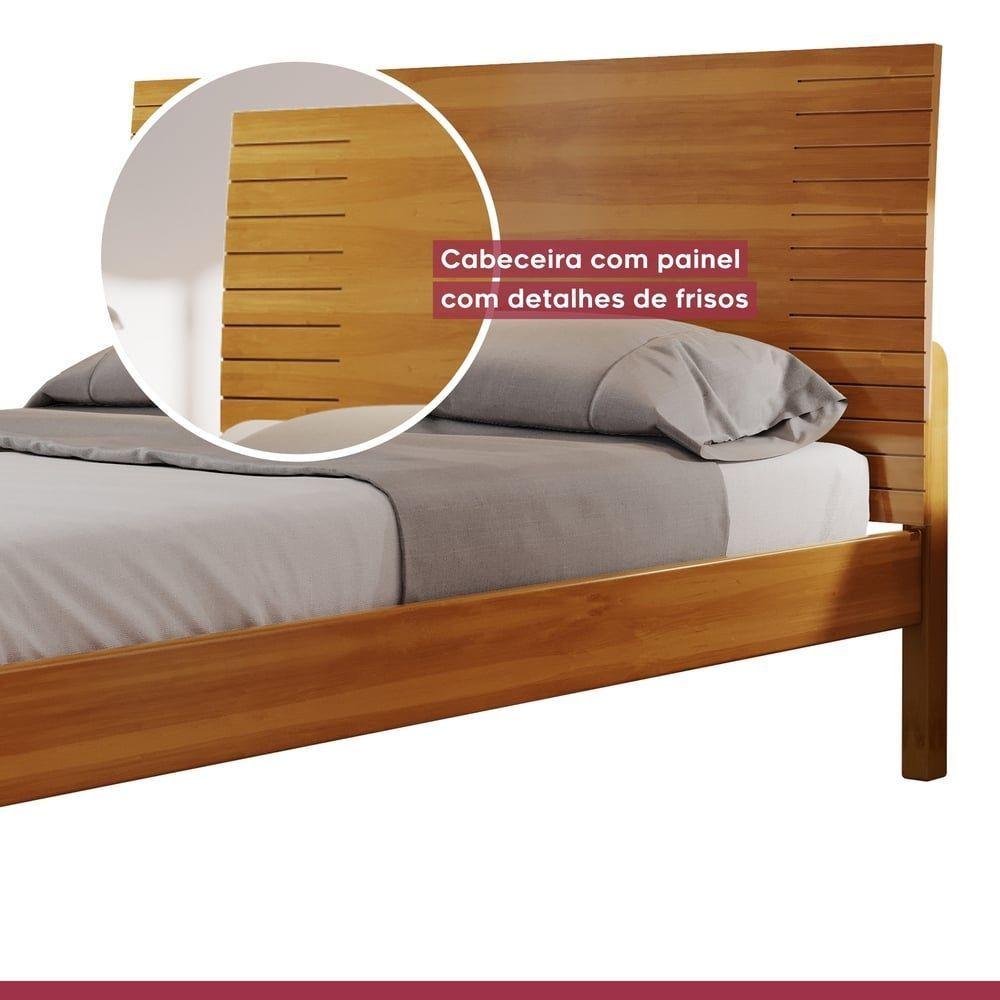 Cama Casal 160cm Amazone Amêndoa Mel Josandro Amêndoa Mel - 7