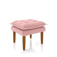 Poltrona Amamentação Confortável Com Puff Ayla Suede rosa - 5