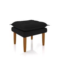 Poltrona Decorativa Amamentação Reforçada E Puff Luly Suede preto - 3