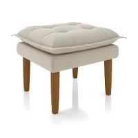 Poltrona Decorativa Amamentação Reforçada E Puff Luly Suede bege - 7