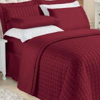 Kit Top Line Cobre Leito Queen 180 Fios + Jogo De Lençol 7 Peças Vinho - 2