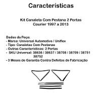 Kit Canaleta Com Pestana Para 2 Portas Courier 1997 A 2013 - 2