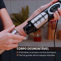 Mixer Turbo Inox Mondial Preto Inox 500W M-16-BI Mixer Turbo Inox Mondial 220V - 3