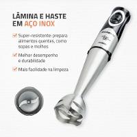 Mixer Turbo Inox Mondial Preto Inox 500W M-16-BI Mixer Turbo Inox Mondial 220V - 6