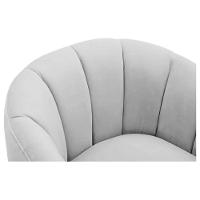 Kit 2 Poltronas Decorativas Sala De Estar Recepção Mavie Base De Ferro Dourado Linho Cinza Claro - 7