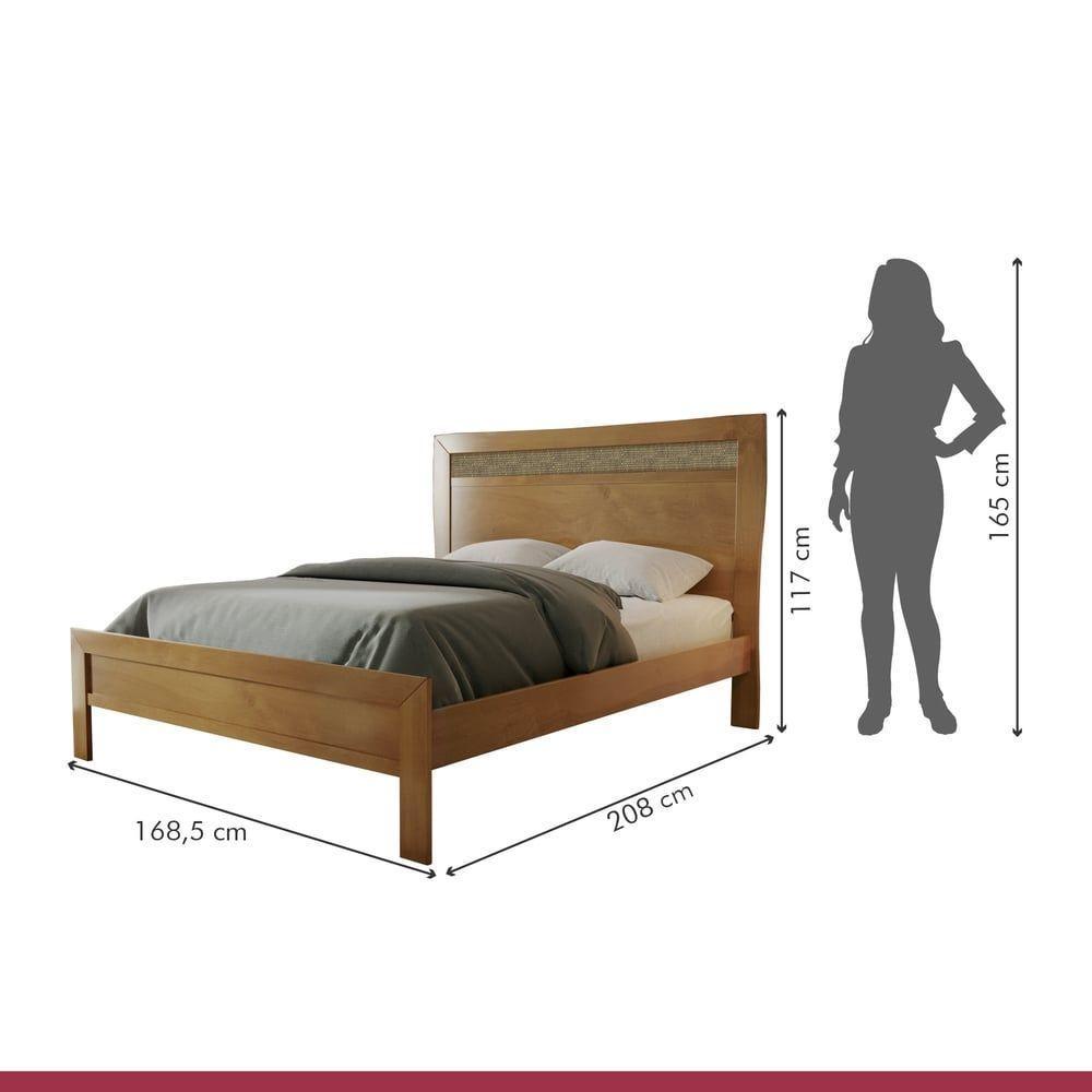 Cama Queen Com Ratam 160cm Império Amêndoa Mel Josandro Amêndoa Mel - 2