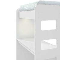 Beliche Solteiro Cantos Arredondados Com Led Olga - Lopas Branco - 6