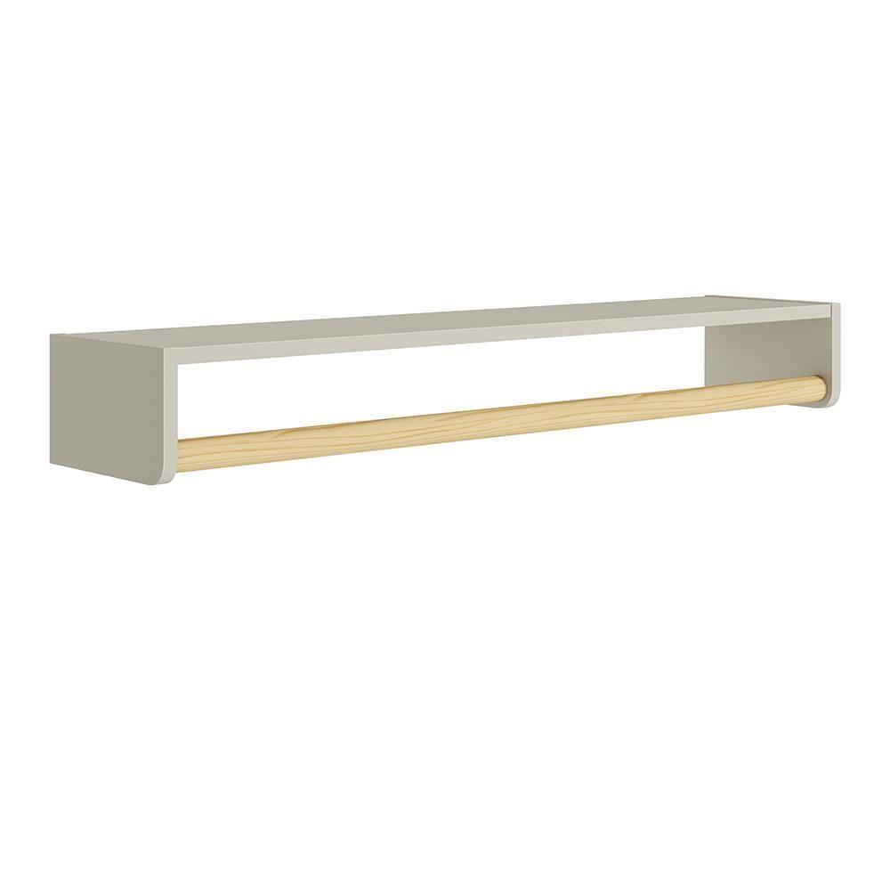 Prateleira Theo 93,6cm Areia Fosco/madeira Natural Reller Móveis - 1