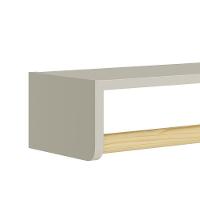 Prateleira Theo 93,6cm Areia Fosco/madeira Natural Reller Móveis - 2