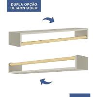 Prateleira Theo 93,6cm Areia Fosco/madeira Natural Reller Móveis - 3