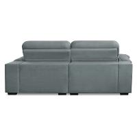 Sofa Retratil Reclinavel 2 Lugares 2,90m Crystal Veludo Cinza Lansofbr - 3