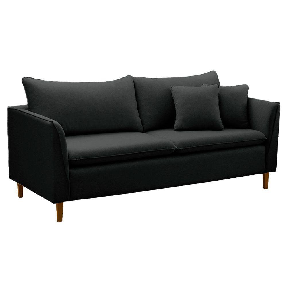 Sofá Living Kassia 2 Lugares 2,04m Grafite Lansofbr - 1