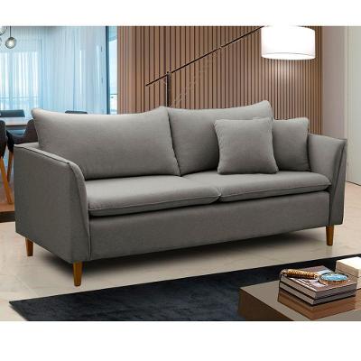 Sofá Living Kassia 2 Lugares 1,64m Cinza Lansofbr