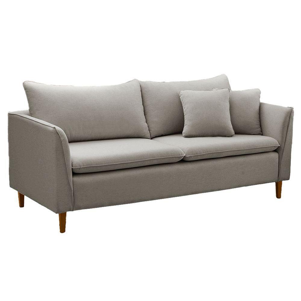 Sofá Living Kassia 2 Lugares 2,04m Prata Lansofbr - 1